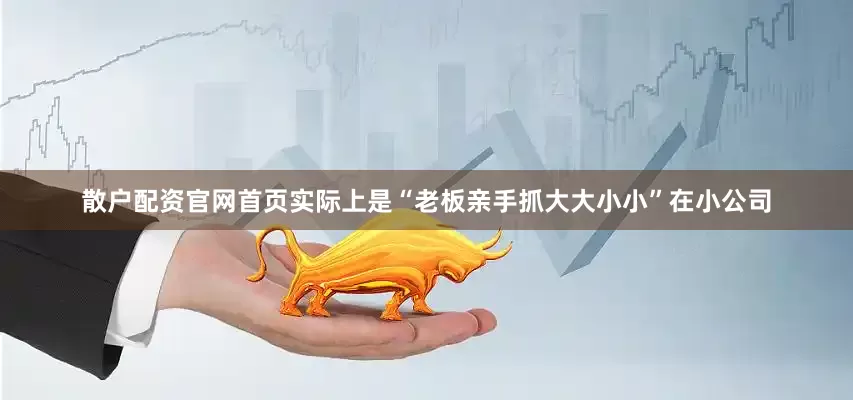 散户配资官网首页实际上是“老板亲手抓大大小小”在小公司